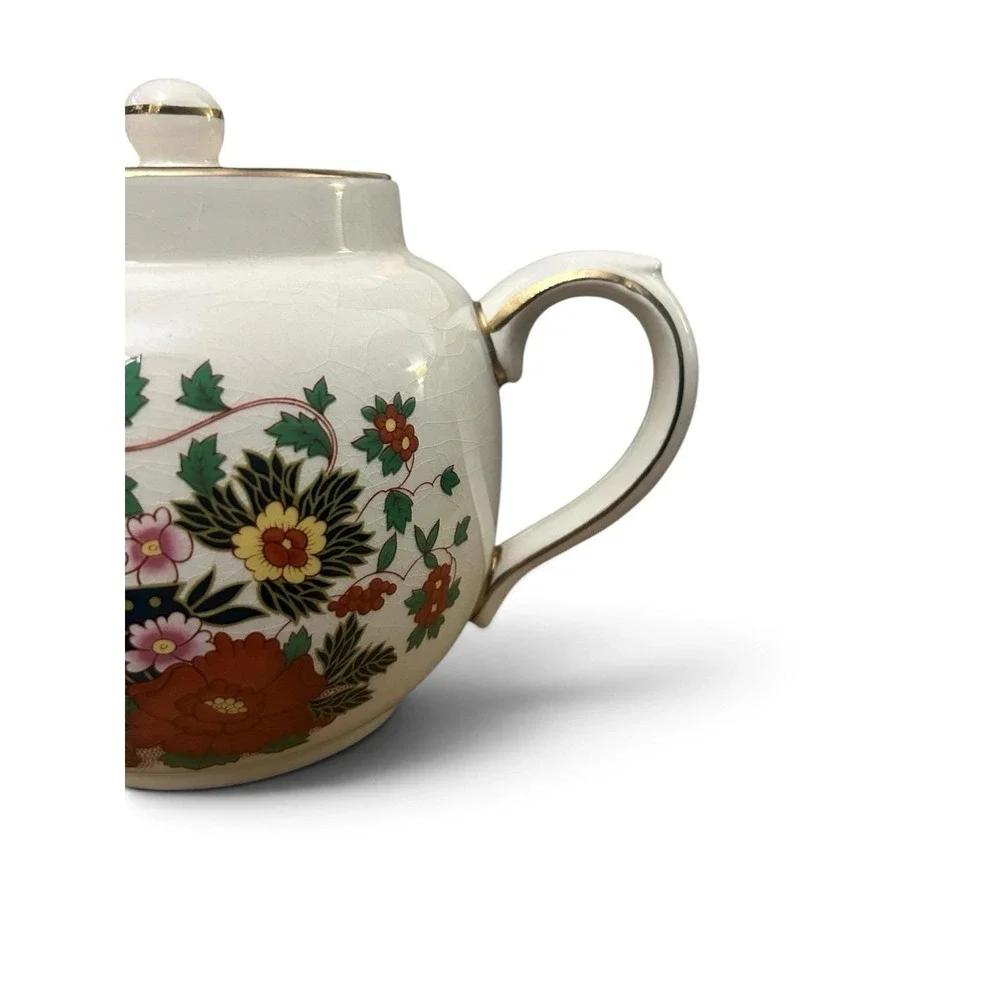 Vintage Price Kensington Ceramic Chintz Teapot Floral Gold Trim England 4065
